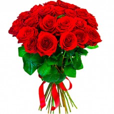 Букет из 25 российских красных роз